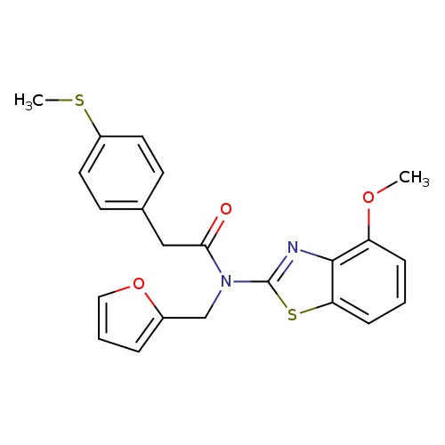 N-[(furan-2-yl)methyl]-N-(4-methoxy-1,3-benzothiazol-2-yl)-2-[4-(methylsulfanyl)phenyl]acetamide