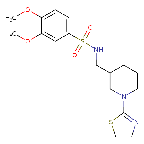 3,4-dimethoxy-N-{[1-(1,3-thiazol-2-yl)piperidin-3-yl]methyl}benzene-1-sulfonamide
