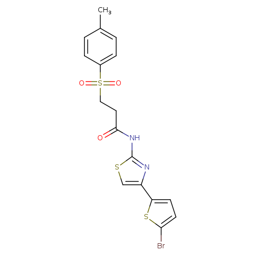 N-[4-(5-bromothiophen-2-yl)-1,3-thiazol-2-yl]-3-(4-methylbenzenesulfonyl)propanamide