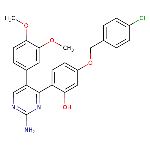 2-[2-amino-5-(3,4-dimethoxyphenyl)pyrimidin-4-yl]-5-[(4-chlorophenyl)methoxy]phenol
