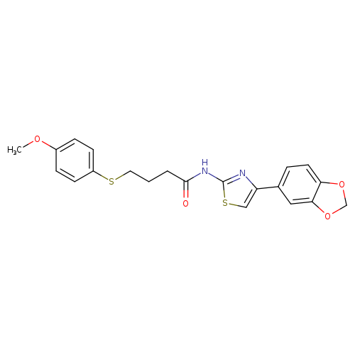 N-[4-(2H-1,3-benzodioxol-5-yl)-1,3-thiazol-2-yl]-4-[(4-methoxyphenyl)sulfanyl]butanamide