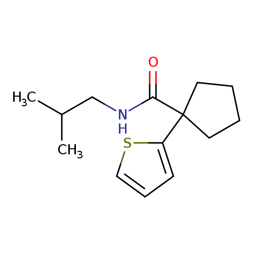 N-(2-methylpropyl)-1-(thiophen-2-yl)cyclopentane-1-carboxamide