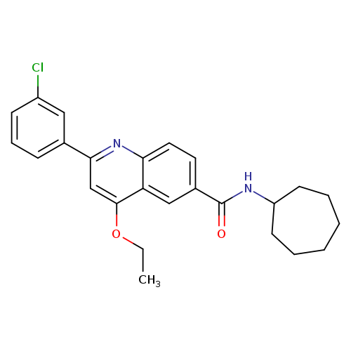 2-(3-chlorophenyl)-N-cycloheptyl-4-ethoxyquinoline-6-carboxamide