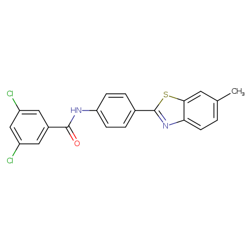 3,5-dichloro-N-[4-(6-methyl-1,3-benzothiazol-2-yl)phenyl]benzamide