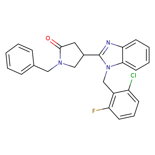 1-benzyl-4-{1-[(2-chloro-6-fluorophenyl)methyl]-1H-1,3-benzodiazol-2-yl}pyrrolidin-2-one