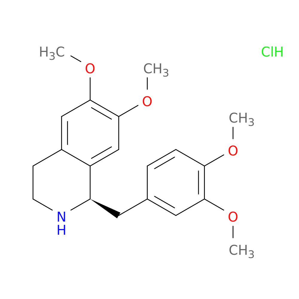 (1R)-1-[(3,4-Dimethoxyphenyl)methyl]-1,2,3,4-tetrahydro-6,7-dimethoxy-isoquinoline hydrochloride