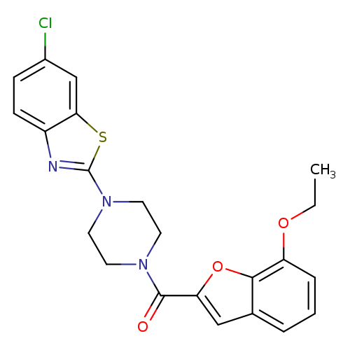 6-chloro-2-[4-(7-ethoxy-1-benzofuran-2-carbonyl)piperazin-1-yl]-1,3-benzothiazole