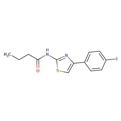 N-[4-(4-iodophenyl)-1,3-thiazol-2-yl]butanamide