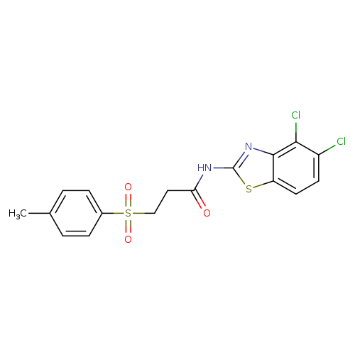 N-(4,5-dichloro-1,3-benzothiazol-2-yl)-3-(4-methylbenzenesulfonyl)propanamide