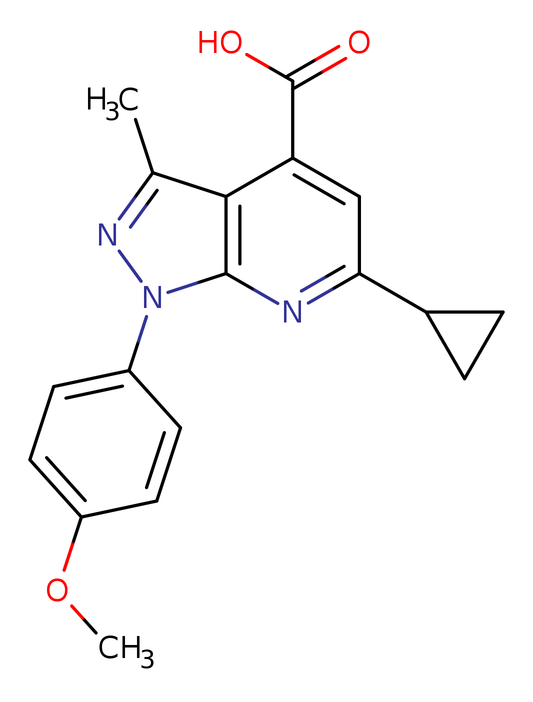 6-cyclopropyl-1-(4-methoxyphenyl)-3-methyl-1H-pyrazolo[3,4-b]pyridine-4-carboxylic acid