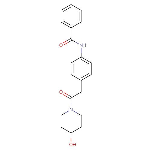 N-{4-[2-(4-hydroxypiperidin-1-yl)-2-oxoethyl]phenyl}benzamide