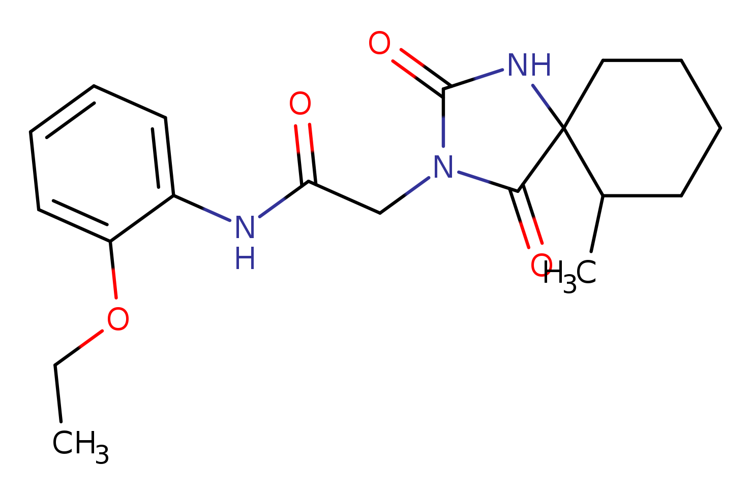 N-(2-ethoxyphenyl)-2-{6-methyl-2,4-dioxo-1,3-diazaspiro[4.5]decan-3-yl}acetamide