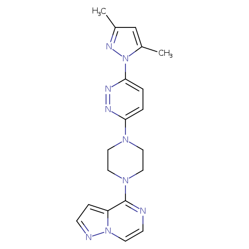 3-(3,5-dimethyl-1H-pyrazol-1-yl)-6-(4-{pyrazolo[1,5-a]pyrazin-4-yl}piperazin-1-yl)pyridazine