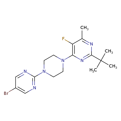 4-[4-(5-bromopyrimidin-2-yl)piperazin-1-yl]-2-tert-butyl-5-fluoro-6-methylpyrimidine