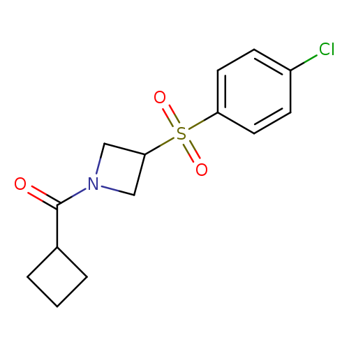 3-(4-chlorobenzenesulfonyl)-1-cyclobutanecarbonylazetidine