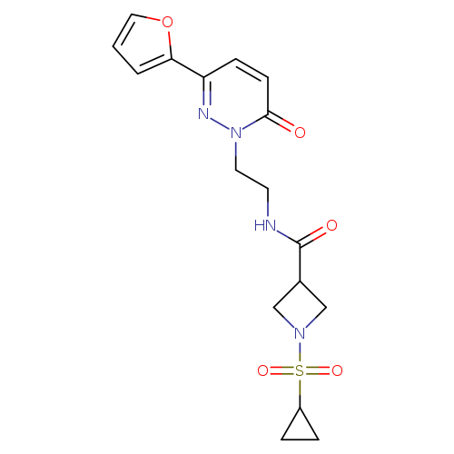 1-(cyclopropanesulfonyl)-N-{2-[3-(furan-2-yl)-6-oxo-1,6-dihydropyridazin-1-yl]ethyl}azetidine-3-carboxamide