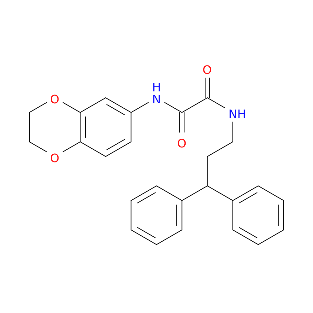 N-(2,3-dihydro-1,4-benzodioxin-6-yl)-N'-(3,3-diphenylpropyl)ethanediamide