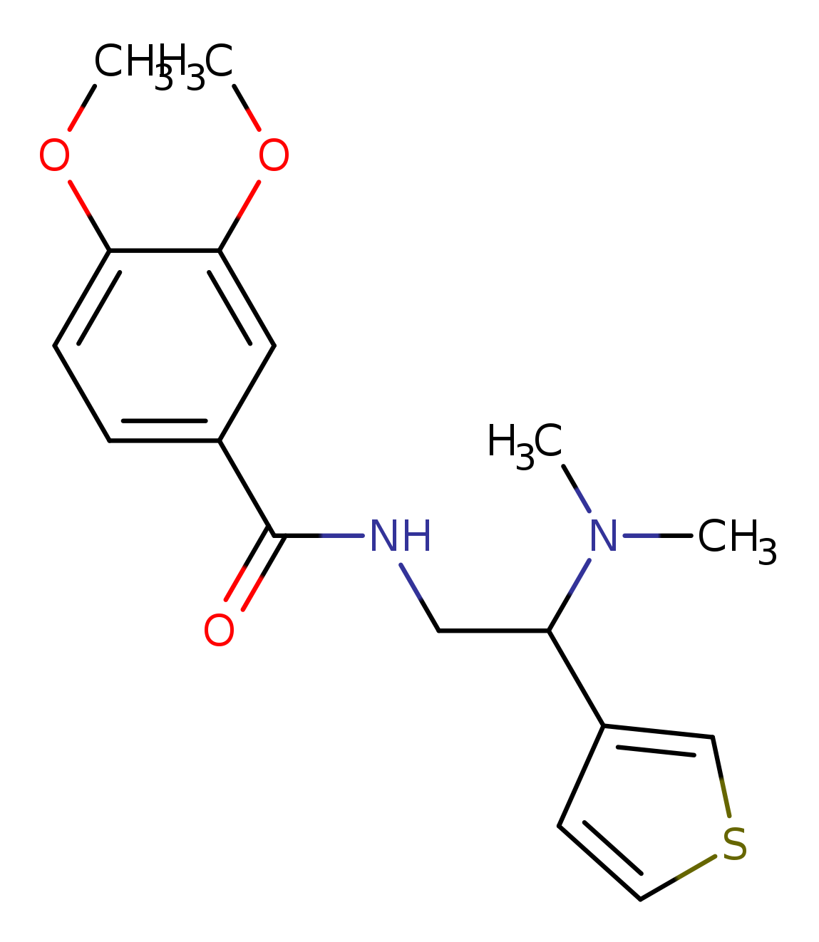 N-[2-(dimethylamino)-2-(thiophen-3-yl)ethyl]-3,4-dimethoxybenzamide