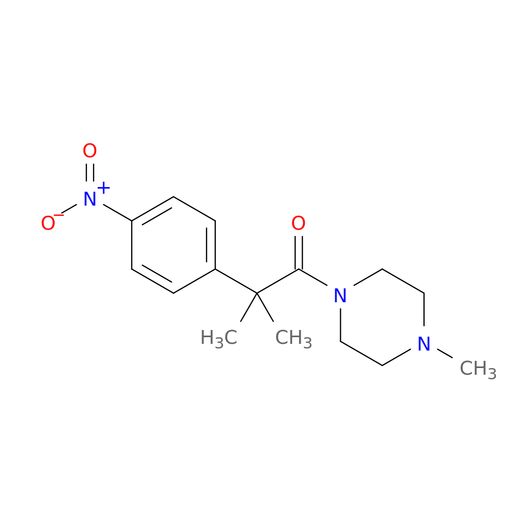 2-methyl-1-(4-methylpiperazin-1-yl)-2-(4-nitrophenyl)propan-1-one