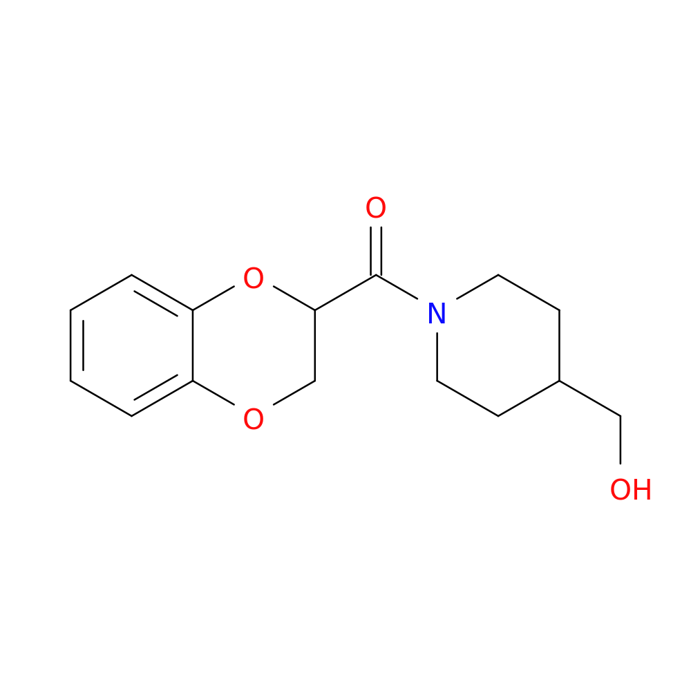 (2,3-Dihydrobenzo[b][1,4]dioxin-2-yl)(4-(hydroxymethyl)piperidin-1-yl)methanone
