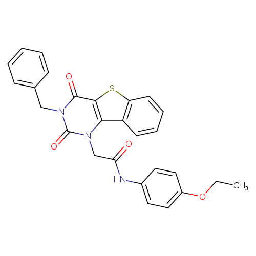 2-{5-benzyl-4,6-dioxo-8-thia-3,5-diazatricyclo[7.4.0.0^{2,7}]trideca-1(9),2(7),10,12-tetraen-3-yl}-N-(4-ethoxyphenyl)acetamide