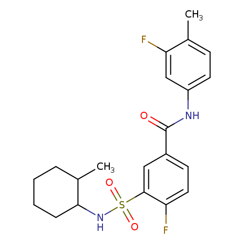 4-fluoro-N-(3-fluoro-4-methylphenyl)-3-[(2-methylcyclohexyl)sulfamoyl]benzamide