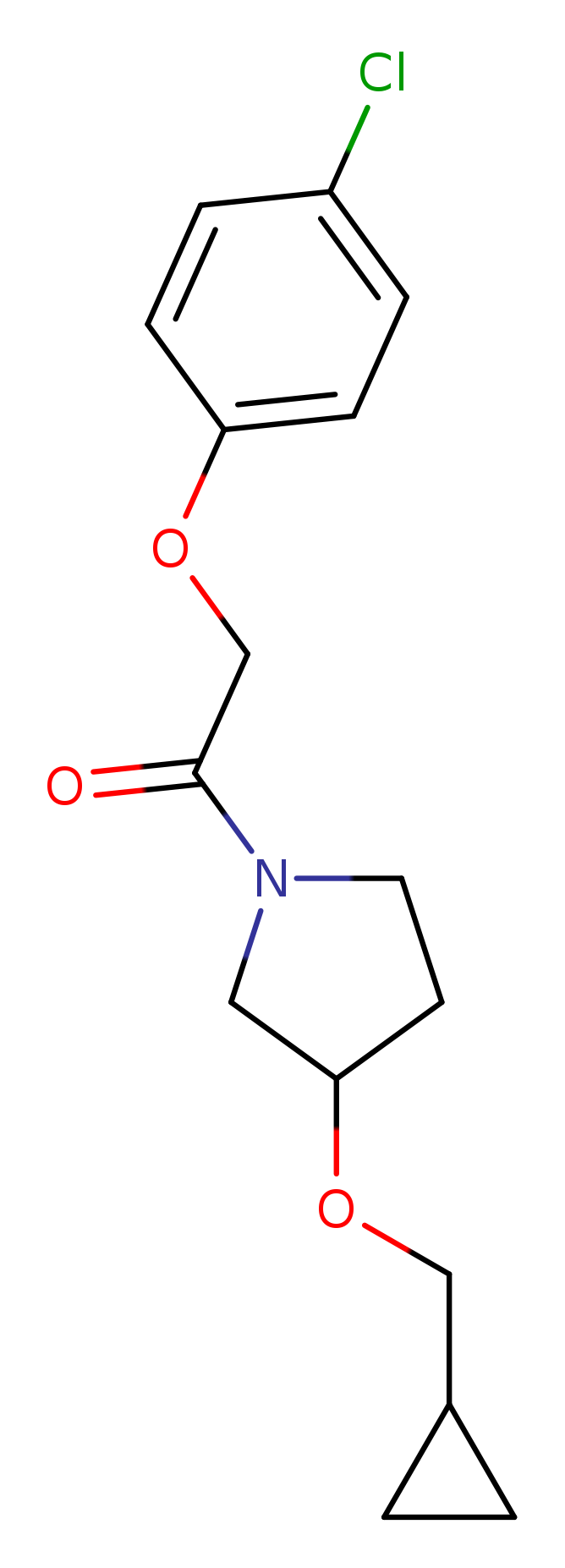 2-(4-chlorophenoxy)-1-[3-(cyclopropylmethoxy)pyrrolidin-1-yl]ethan-1-one