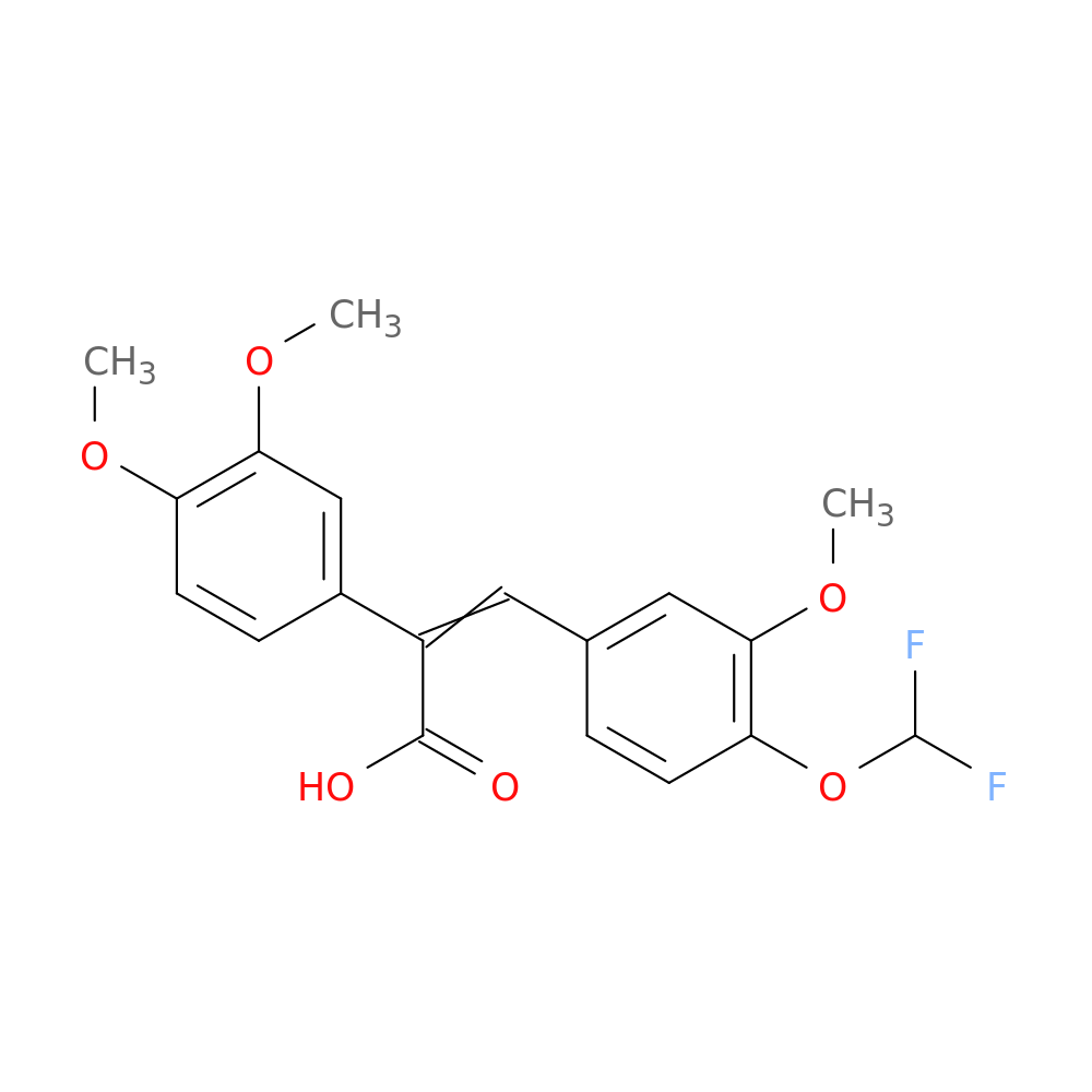 3-[4-(difluoromethoxy)-3-methoxyphenyl]-2-(3,4-dimethoxyphenyl)prop-2-enoic acid