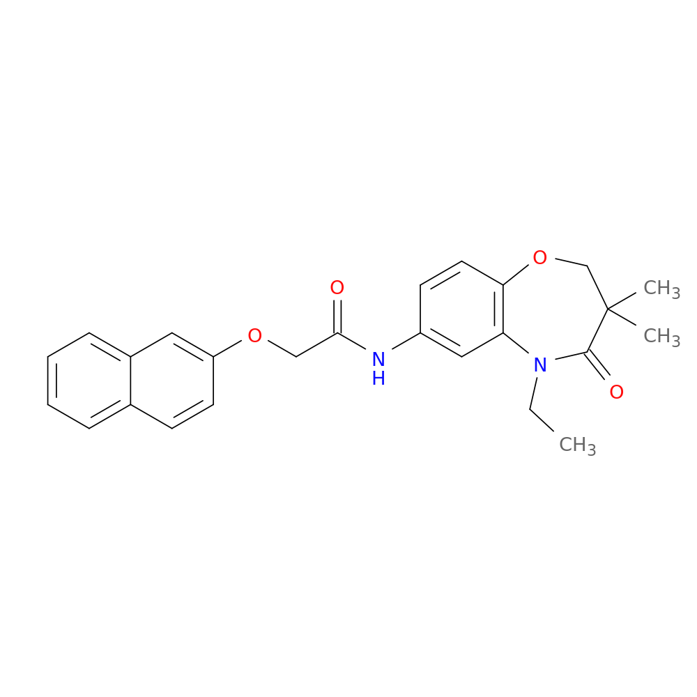 N-(5-ethyl-3,3-dimethyl-4-oxo-2,3,4,5-tetrahydro-1,5-benzoxazepin-7-yl)-2-(naphthalen-2-yloxy)acetamide