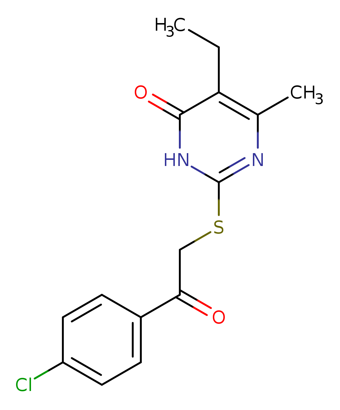 2-{[2-(4-chlorophenyl)-2-oxoethyl]sulfanyl}-5-ethyl-6-methyl-3,4-dihydropyrimidin-4-one