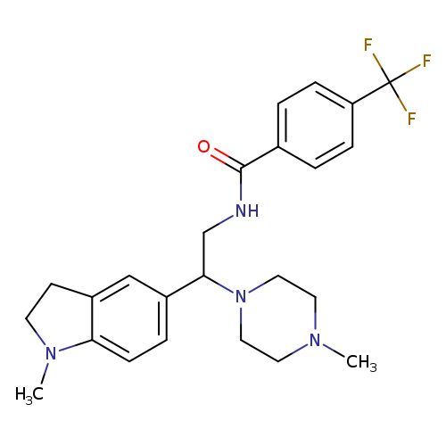 N-[2-(1-methyl-2,3-dihydro-1H-indol-5-yl)-2-(4-methylpiperazin-1-yl)ethyl]-4-(trifluoromethyl)benzamide