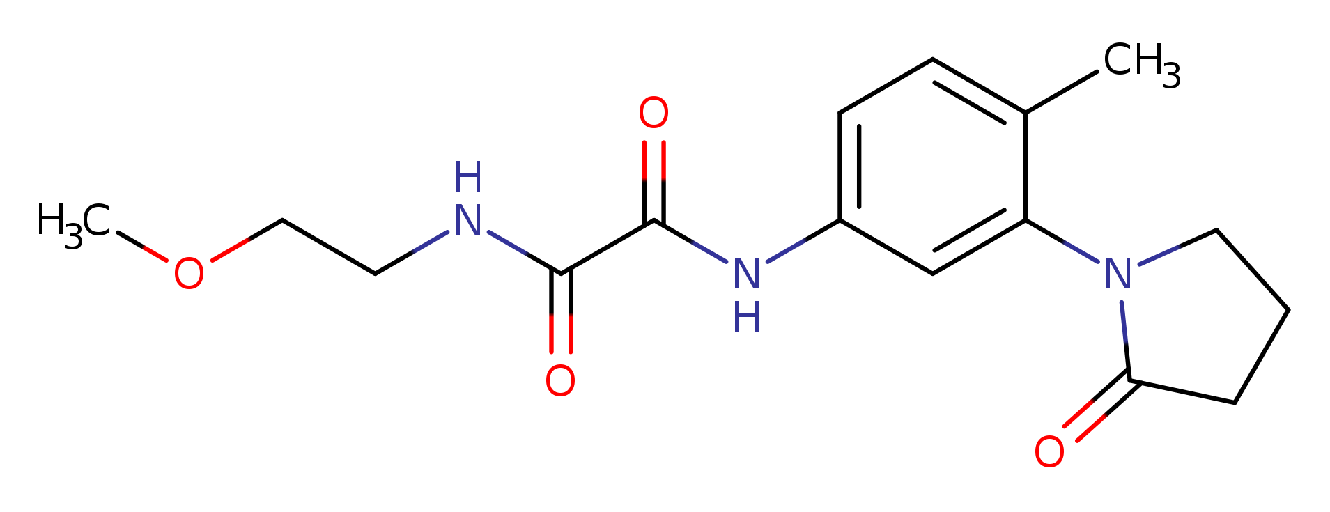 N-(2-methoxyethyl)-N'-[4-methyl-3-(2-oxopyrrolidin-1-yl)phenyl]ethanediamide