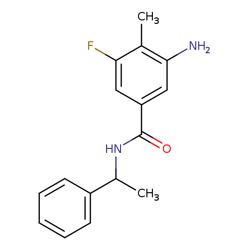 3-amino-5-fluoro-4-methyl-N-(1-phenylethyl)benzamide