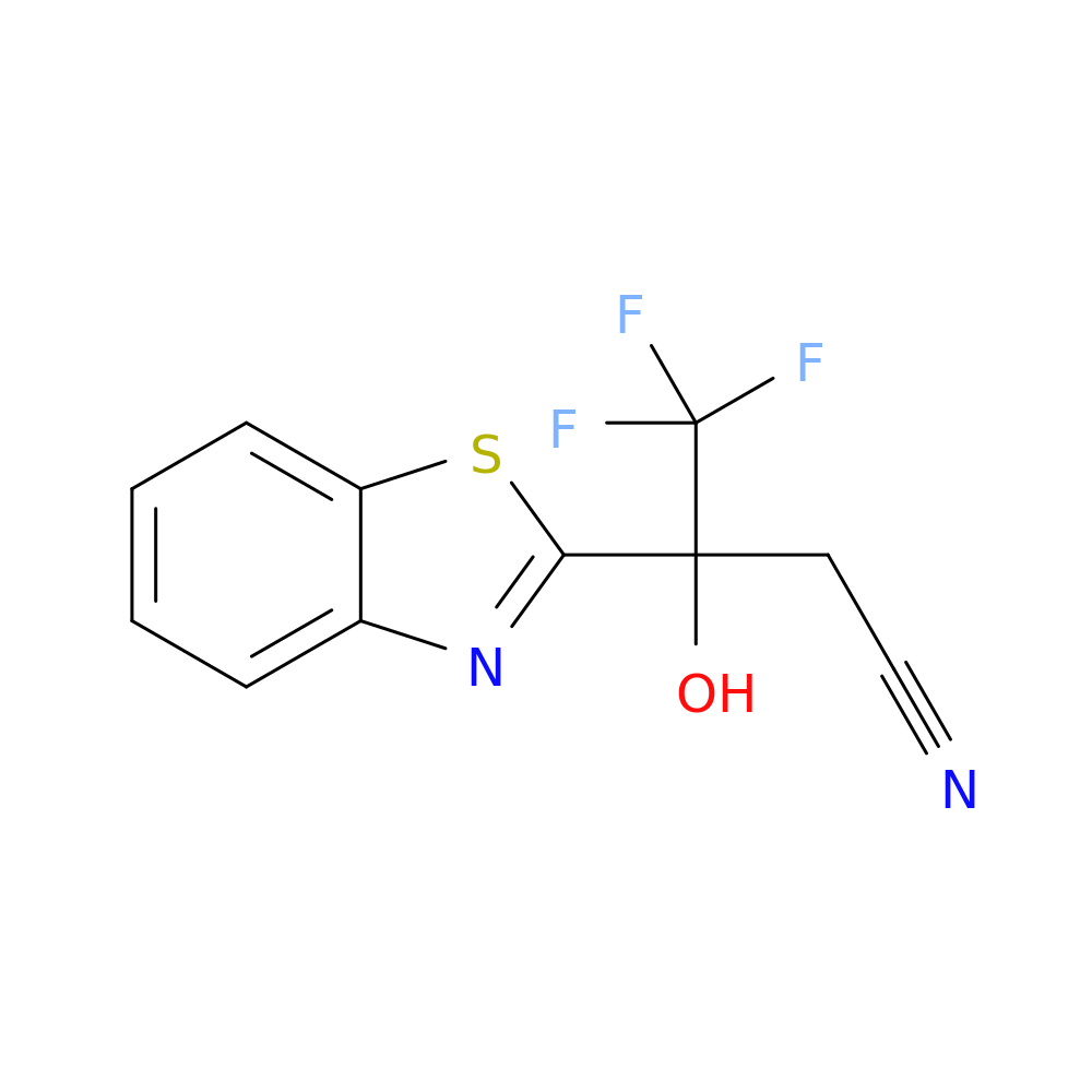 3-(1,3-benzothiazol-2-yl)-4,4,4-trifluoro-3-hydroxybutanenitrile