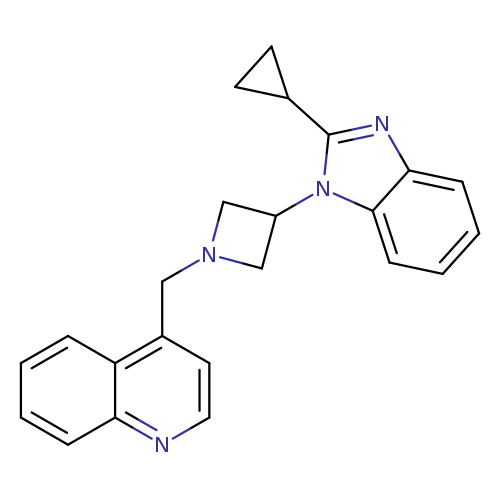 4-{[3-(2-cyclopropyl-1H-1,3-benzodiazol-1-yl)azetidin-1-yl]methyl}quinoline