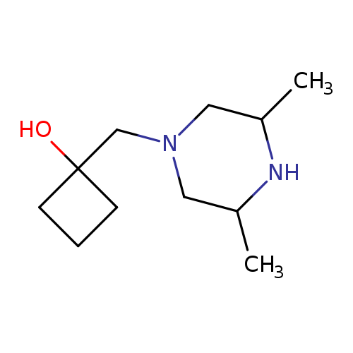"1-[(3,5-dimethylpiperazin-1-yl)methyl]cyclobutan-1-ol"