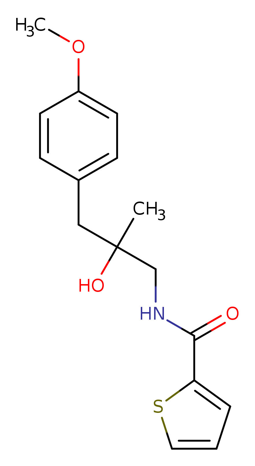 N-[2-hydroxy-3-(4-methoxyphenyl)-2-methylpropyl]thiophene-2-carboxamide
