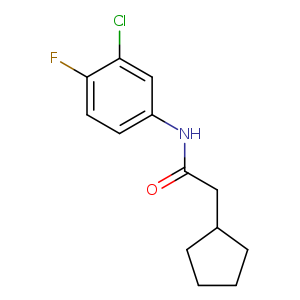 N-(3-chloro-4-fluorophenyl)-2-cyclopentylacetamide