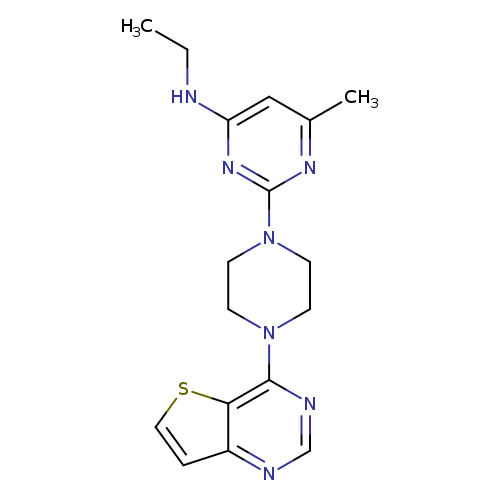N-ethyl-6-methyl-2-(4-{thieno[3,2-d]pyrimidin-4-yl}piperazin-1-yl)pyrimidin-4-amine