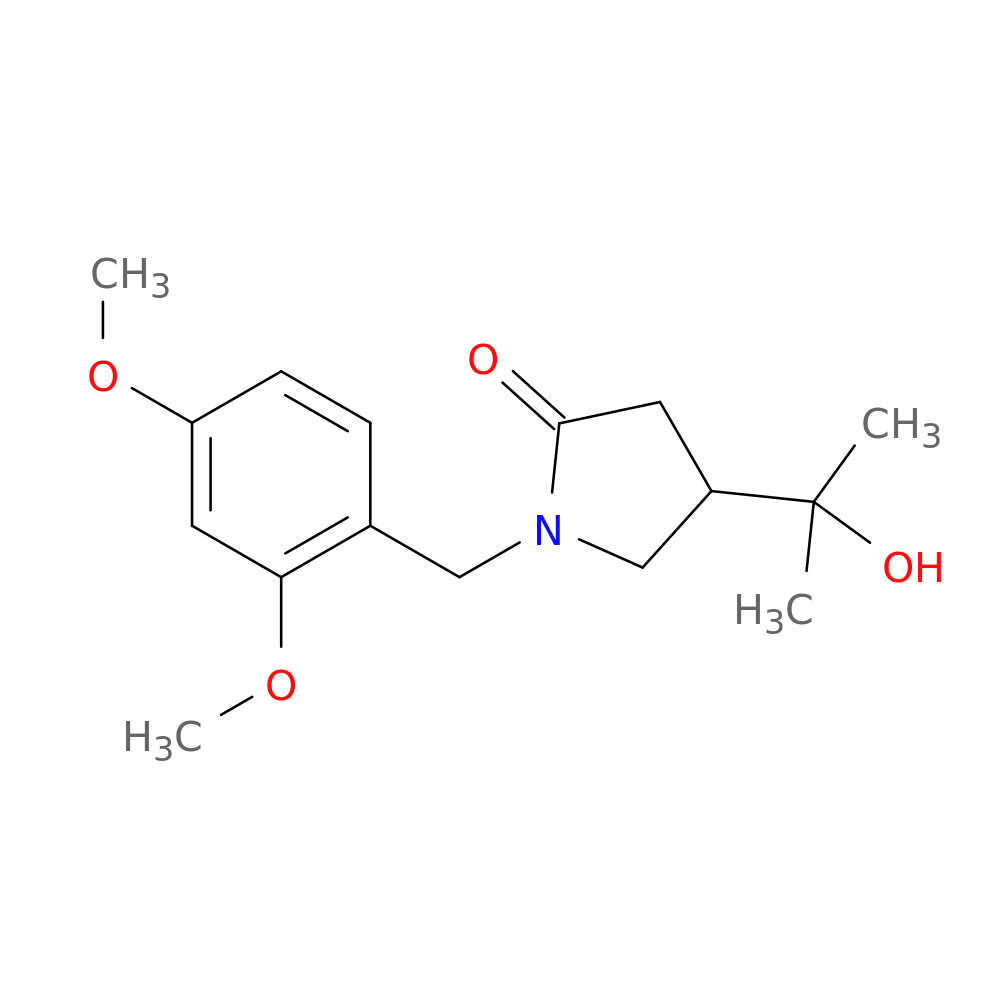 1-[(2,4-dimethoxyphenyl)methyl]-4-(1-hydroxy-1-methyl-ethyl)pyrrolidin-2-one