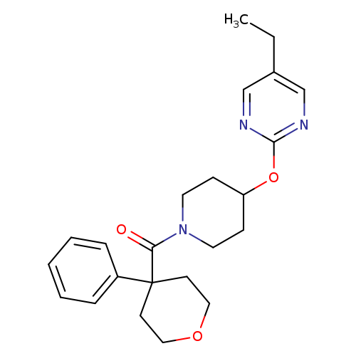 5-ethyl-2-{[1-(4-phenyloxane-4-carbonyl)piperidin-4-yl]oxy}pyrimidine