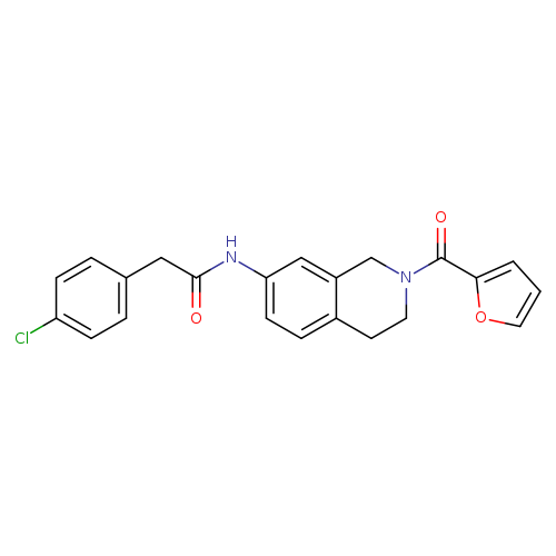 2-(4-chlorophenyl)-N-[2-(furan-2-carbonyl)-1,2,3,4-tetrahydroisoquinolin-7-yl]acetamide