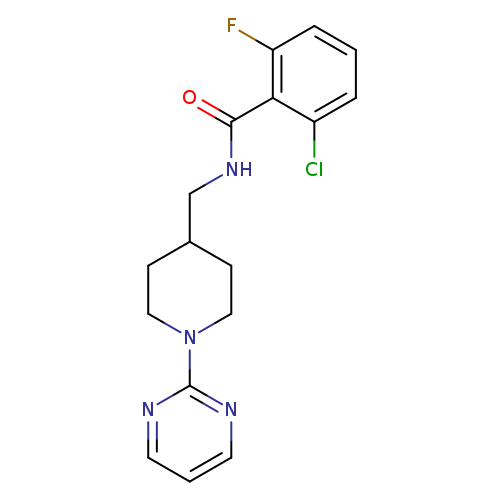 2-chloro-6-fluoro-N-{[1-(pyrimidin-2-yl)piperidin-4-yl]methyl}benzamide