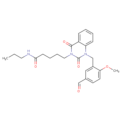 5-{1-[(5-formyl-2-methoxyphenyl)methyl]-2,4-dioxo-1,2,3,4-tetrahydroquinazolin-3-yl}-N-propylpentanamide
