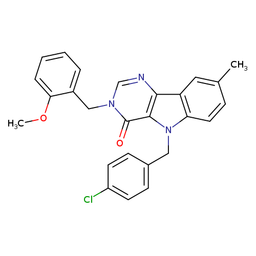 5-[(4-chlorophenyl)methyl]-3-[(2-methoxyphenyl)methyl]-8-methyl-3H,4H,5H-pyrimido[5,4-b]indol-4-one