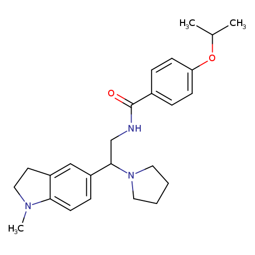 N-[2-(1-methyl-2,3-dihydro-1H-indol-5-yl)-2-(pyrrolidin-1-yl)ethyl]-4-(propan-2-yloxy)benzamide