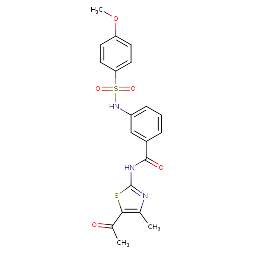 N-(5-acetyl-4-methyl-1,3-thiazol-2-yl)-3-(4-methoxybenzenesulfonamido)benzamide