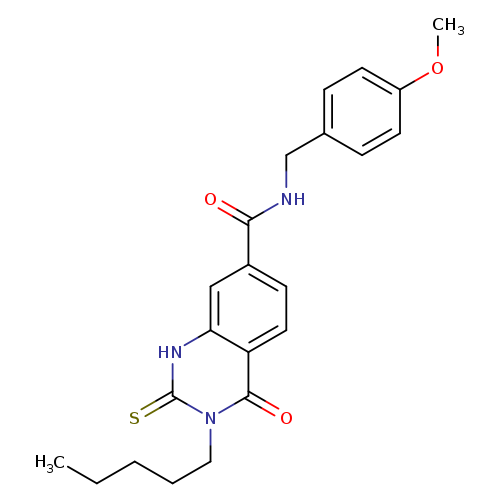 N-[(4-methoxyphenyl)methyl]-4-oxo-3-pentyl-2-sulfanylidene-1,2,3,4-tetrahydroquinazoline-7-carboxamide