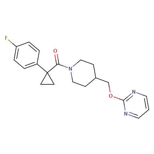 2-({1-[1-(4-fluorophenyl)cyclopropanecarbonyl]piperidin-4-yl}methoxy)pyrimidine