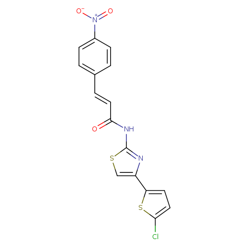 (2E)-N-[4-(5-chlorothiophen-2-yl)-1,3-thiazol-2-yl]-3-(4-nitrophenyl)prop-2-enamide